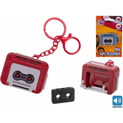 Prívesok na kľúče kazetový nahrávač s efektmi 5,5cm mix variant či farieb
