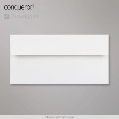 Zářivě bílá obálka Conqueror 110x220 mm (DL)