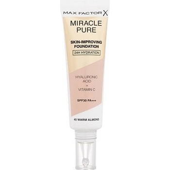 Max Factor Miracle Pure Skin dlouhotrvající make-up SPF30 45 Warm Almond 30 ml