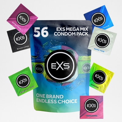 EXS Condoms Mega Mix 56 pack