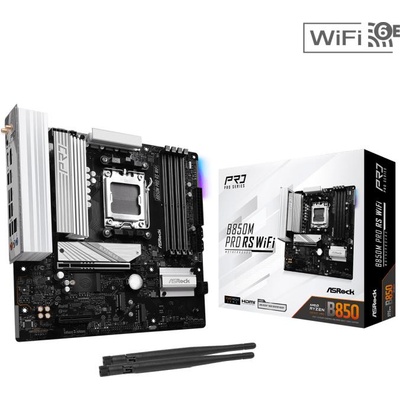 Дънна платка ASRock B850M Pro RS WiFi, Micro ATX, Socket AM5, 4x DDR5 (B850M PRO RS WIFI)