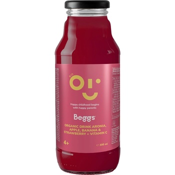 Beggs BIO NÁPOJ Aróniajablkobanán & jahoda s vitamínom C od ukonč. 4. mesiaca 300 ml