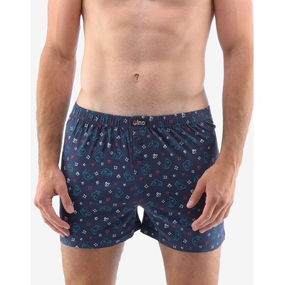 Gina pánské trenky volné šité s potiskem 75180P červená lékořice – Zboží Mobilmania