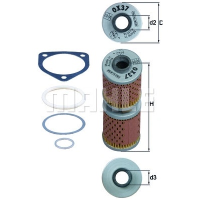 Olejový filter MAHLE ORIGINAL OX 37D (OX37D)