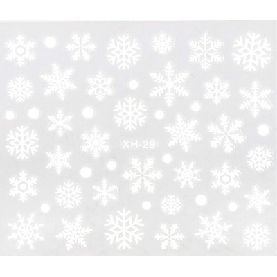 BIO NAILS Nálepka Vianoce XH-29 biela