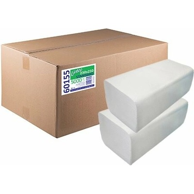 Linteo ZZ Standard 5000 jednovrstvové biele recykl 20 x 250 ks kartón