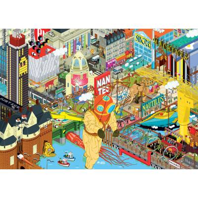 Grafika - Puzzle Nantes - 1 000 piese