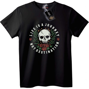 NOONEBRAND Тениска Живот и Черепи - 2XL, Black