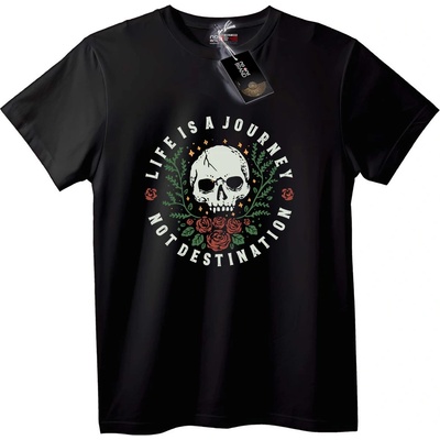 NOONEBRAND Тениска Живот и Черепи - 2XL, Black