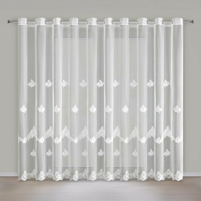 EUROFIRANY ZÁCLONA NA KRÚŽKOCH ISARI 350X250 CM KVETY