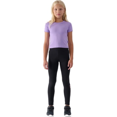 4F junior-TIGHTS-JWAW24TTIGF172-21S- Čierna