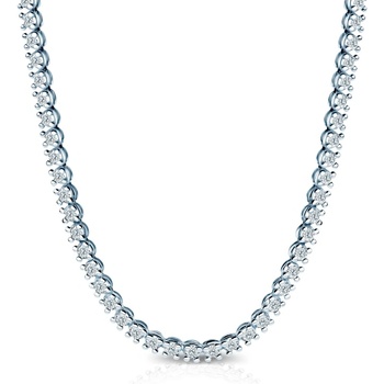 SAVICKI Тенис колие The Light 3.8 мм: бяло злато, лабораторни диаманти