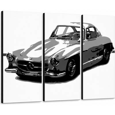 Ručne maľovaný POP Art obraz MERCEDES SL300 - 150x100 cm