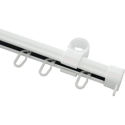 GARDINIA КОРНИЗ ВТОРО ПЕРДЕ gardinia u-ОБРАЗЕН 190см К-КТ С АКСЕСОАРИ БЯЛ (2788)
