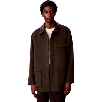 Calvin Klein Палто Calvin klein Melton coat - Brown (Peat)