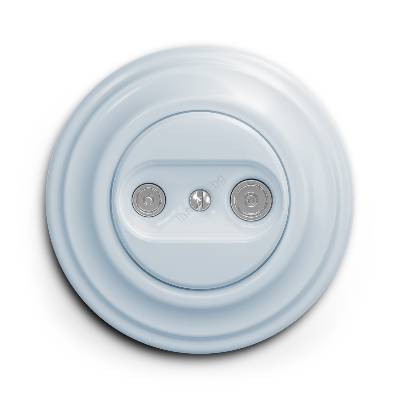 - Ретро антена розетка TV+R (крайна) с синя рамка (KA0025H)