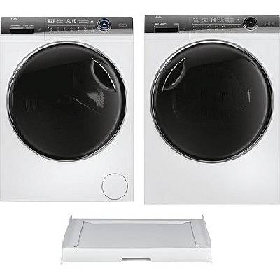 Set pračky a sušičky Haier Set Haier HD90-A3979NU1-S + Haier HW90-B14979EU1-S + mezikus HASTKU108