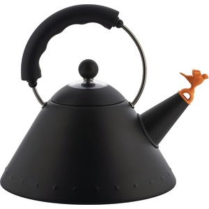 Alessi Чайник със свирка 9093 Alessi 2 л черен мат (9093 BB)