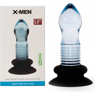 Акрилен анален плъг с вакуумна основа, 15см. - Sharp Top Anal Plug (XMEN000061)