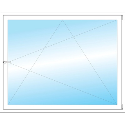 Okna Hned Plastové okno 1250 x 1550 mm bílé otevíravé a sklopné pravé