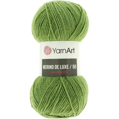 YarnArt Merino De Luxe 50 98 světle zelená