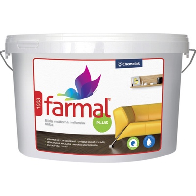 CHEMOLAK FARMAL PLUS V2073/1003 - biela maliarska farba na steny 25kg,biely