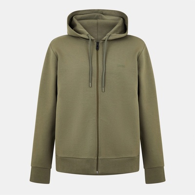 HUGO BOSS Суичър Boss Mens BOSS GREEN Full-Zip Hoodie with Adjustable Drawstring Hood - Streamlined Design - Dark Beige 257