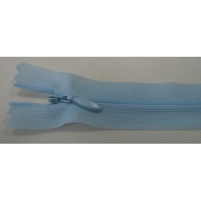 Zips krytý nedeliteľný 20cm modrá