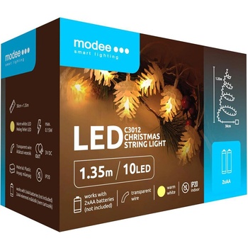 Modee Lighting LED dekorácia 10 LED 135 cm šiška 2xAA batérie