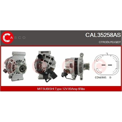 ALTERNATOR 12V 80A INA CAL35258AS