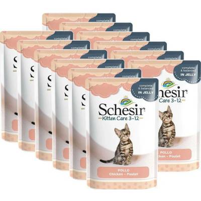 Schesir cat kitten kuřecí filety 12 x 85 g