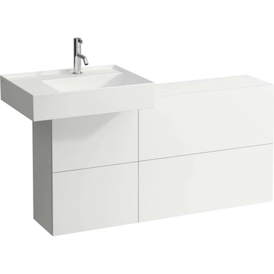 Laufen Skříňka pod umyvadlo s dvířky a dvěma výklopy, umyvadlo vlevo H4082910336401 Varianta: Bílá mat