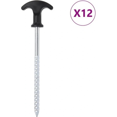 shumee Stanové kolíky 17 cm Ø 7 mm pozinkovaná ocel 12 ks