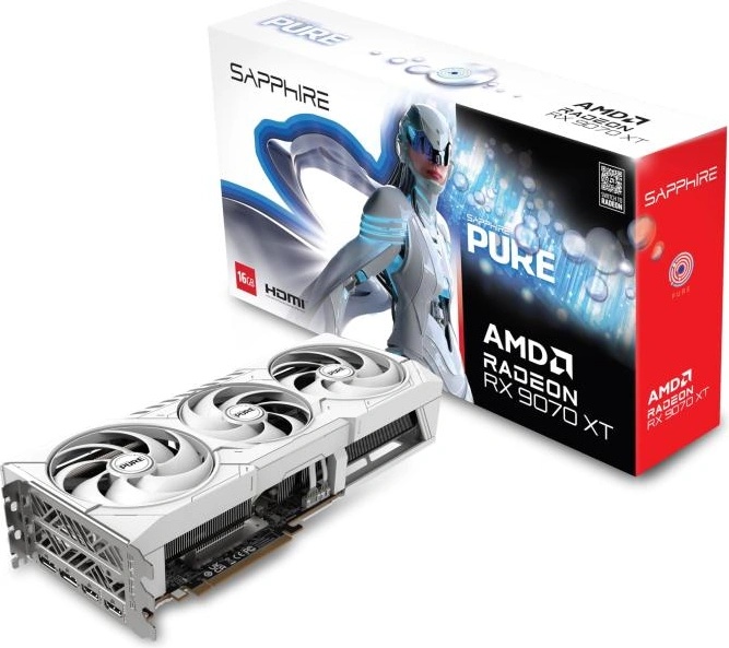 SAPPHIRE Radeon RX 9070 XT PURE 16GB GDDR6 256bit (11348-02-20G)