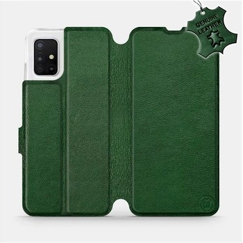 Pouzdro Mobiwear Luxusní flip Samsung Galaxy A51 kožené Zelené