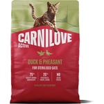 CARNILOVE Active Cat с патица и фазан за кастрирани възрастни котки, 2 кг