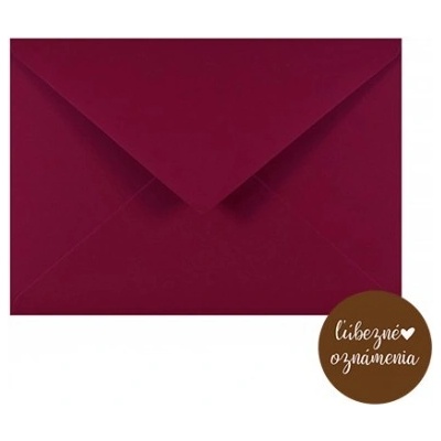 Farebná obálka C6 - 120 g - bordová burgundy