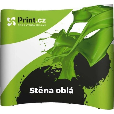 Print.cz Prezentační POP UP stěna Impact oblá 307x222 cm