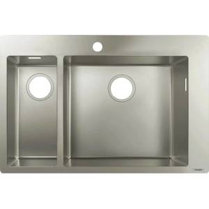 Hansgrohe Кухненска мивка Hansgrohe S71 от неръждаема стомана 75.5x50 см (43309800) Мивка за вграждане