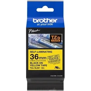 Brother TZeSL661 tape Black on Yellow 36mm (TZESL661) - xtreme