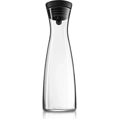 WMF Basic water carafe 1.5 l, glass carafe with lid 1.5 l, silicone lid, CloseUp closure made of Cromargan stainless steel, including sieve for holding back ice cubes and fruit - 617726040