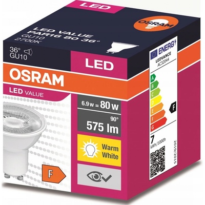 Osram VALUE PAR 16 80 36° 6.9 W/2700K GU10 teplá biela