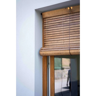 Vingo Dřevěná roleta do okna - hnědá 100 x 100 cm – Zboží Mobilmania