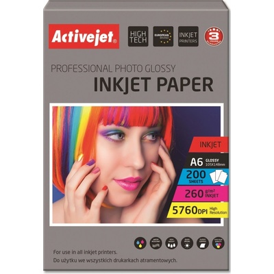 ActiveJet 260g/m2 A6/200 listů