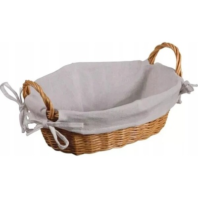 Pletený koš na chleba oválný s rukojetí Kesper 30x21 cm, plastový