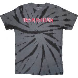 Iron Maiden Logo (Wash Collection) Charcoal Grey L Риза (IMTEE177MDD03)