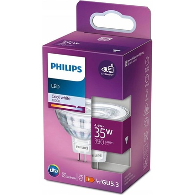 Philips LED žárovka GU5.3 MR16 4,4W = 35W 390lm 4000k Neutrální bílá 36°