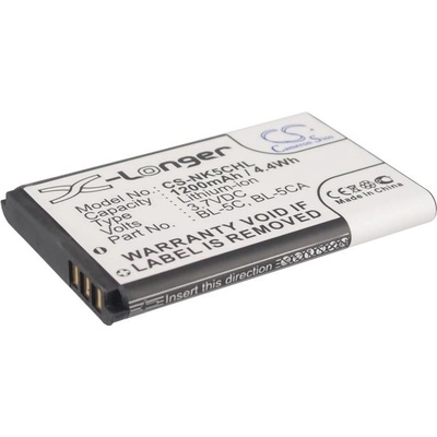 Cameron Sino Батерия за телефон CAMERON SINO BL-5C, за Nokia 105 2700 3110 5130 6230 E50, 3.7V, 1200mAh (CS-NK5CHL)