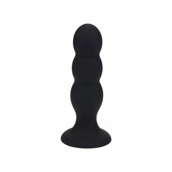 Boss of Toys Tri Rattle Liquid Silicone Anal Plug - L - Black