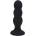 Boss of Toys Tri Rattle Liquid Silicone Anal Plug - L - Black